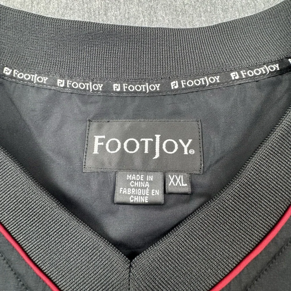 FootJoy Windbreaker Jacket Mens XXL Black Pullover FJ Rain Wear Golf Lightweight